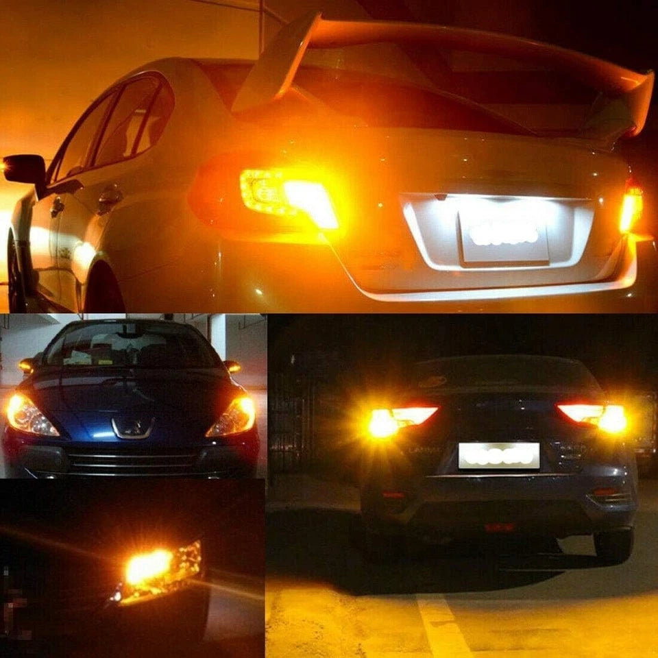 KIT 2 Lampadine a Led P21W BA15S Indicatori di Direzione 12V Colore Luce Arancio