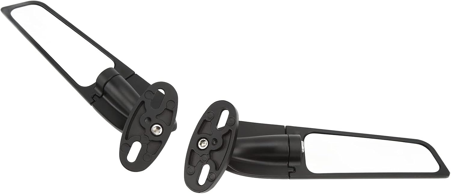 Specchietti retrovisori moto aereodinamici ali stealth wing universali alluminio