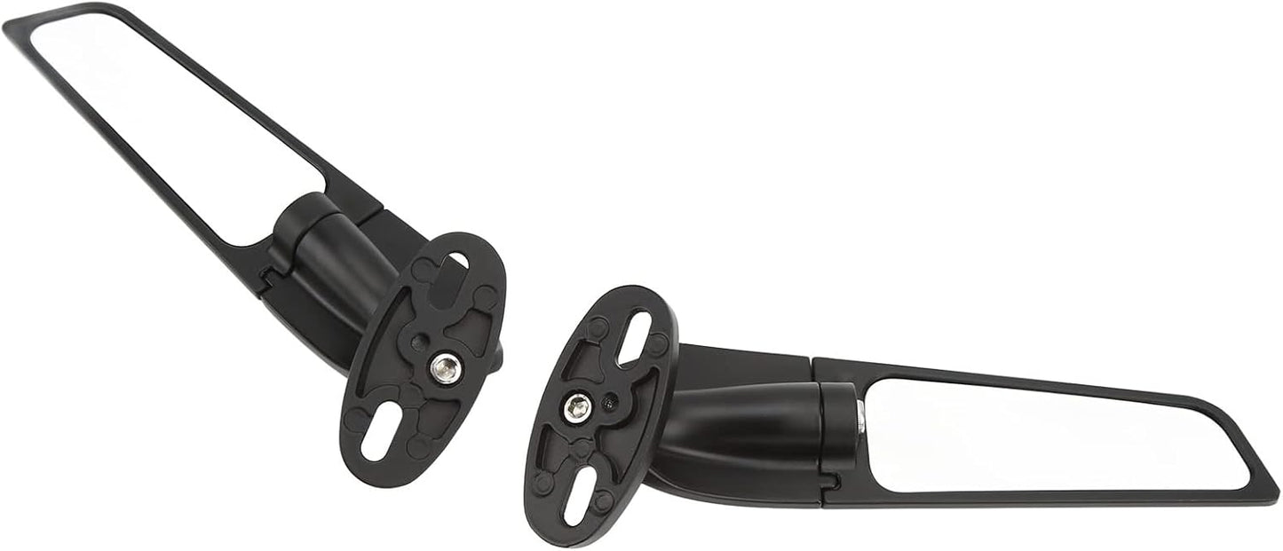 Specchietti retrovisori moto aereodinamici ali stealth wing universali alluminio