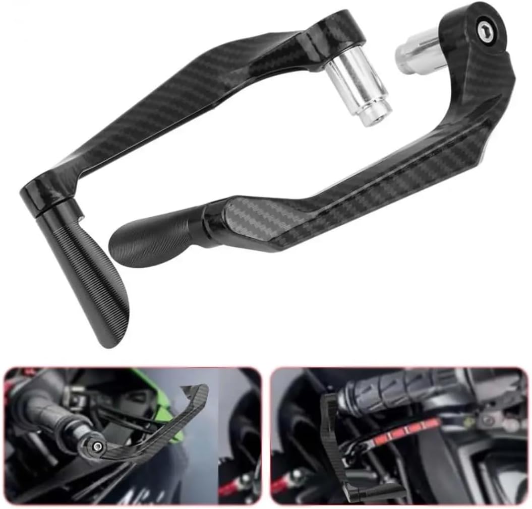 Paraleve Moto Carbon Look Universali 22mm per Freno e Frizione in Alluminio CNC