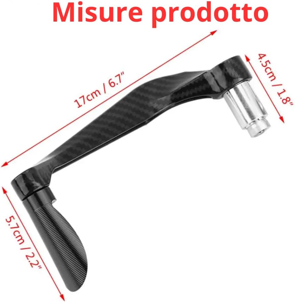 Paraleve Moto Carbon Look Universali 22mm per Freno e Frizione in Alluminio CNC