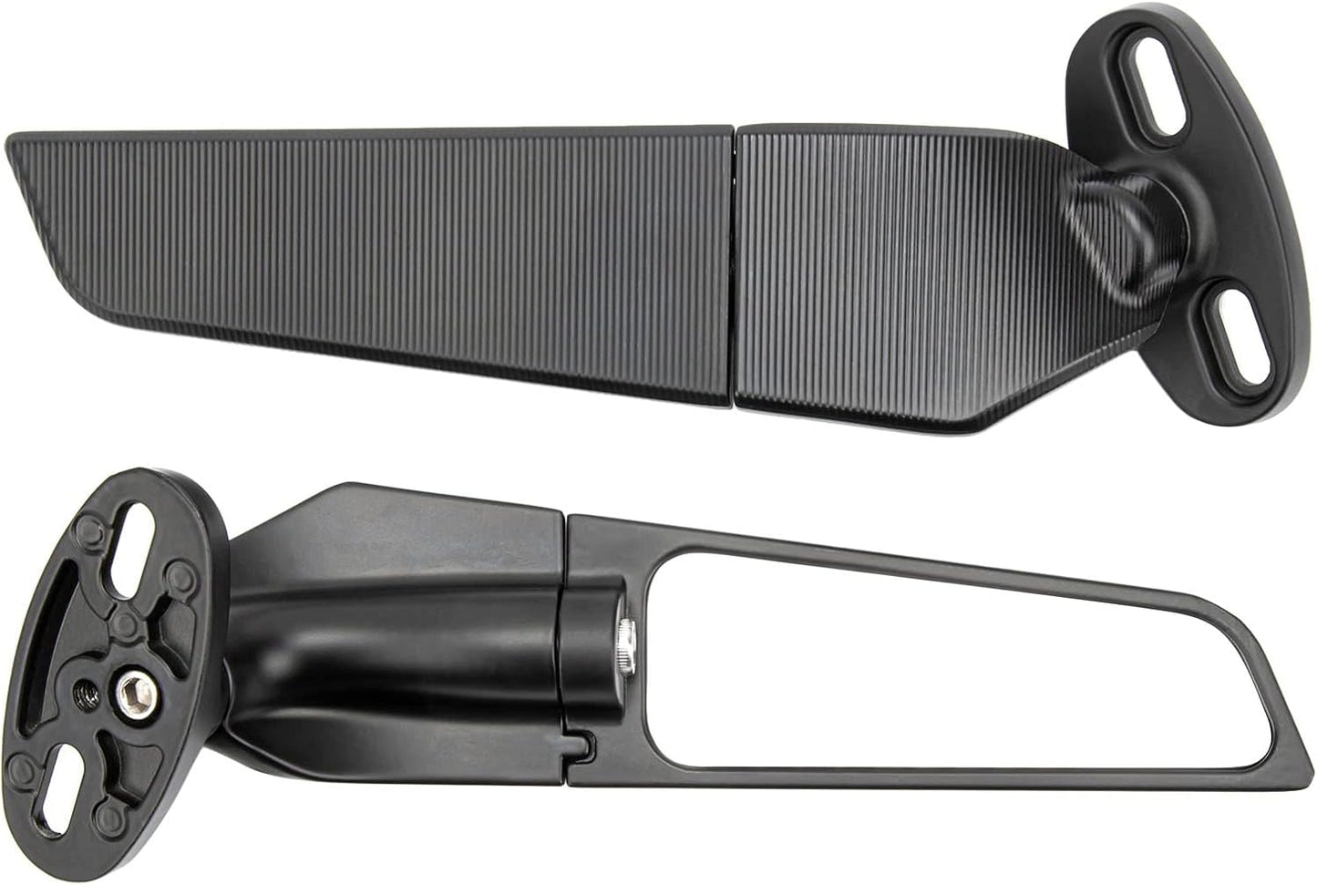 Specchietti retrovisori moto aereodinamici ali stealth wing universali alluminio