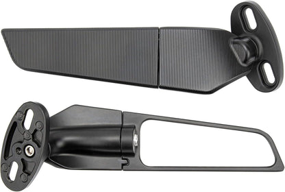 Specchietti retrovisori moto aereodinamici ali stealth wing universali alluminio