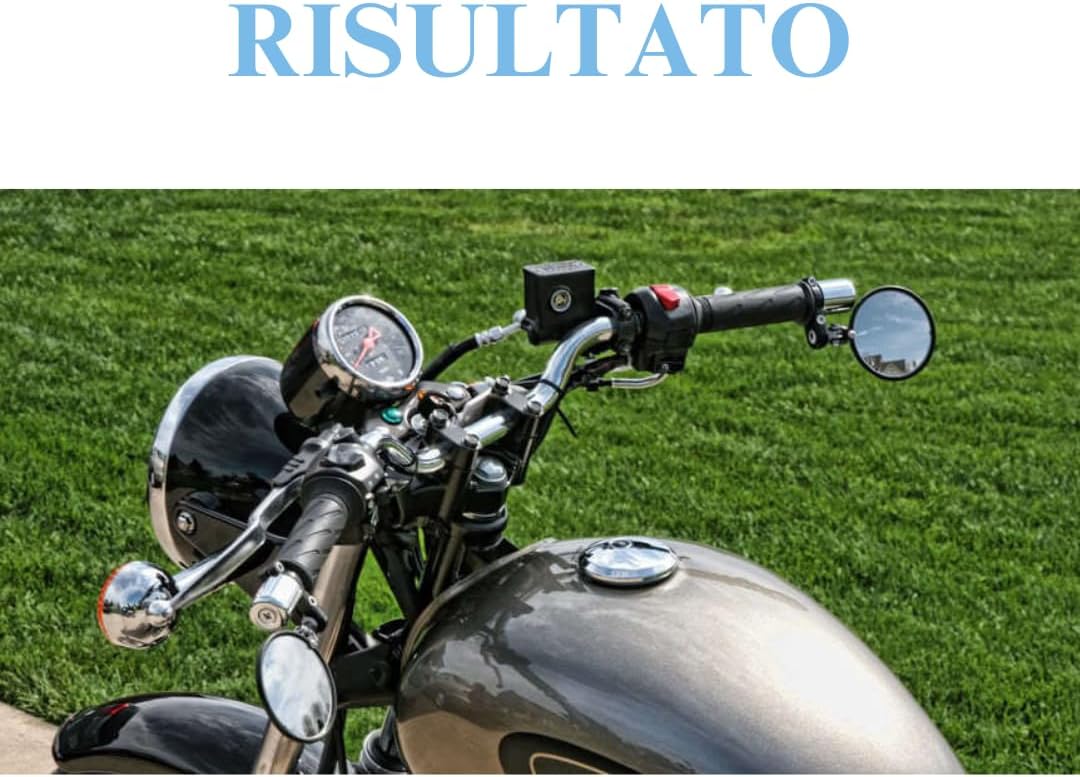 Specchietti Moto Bar End Universali Manubrio 22mm Rotondi Regolabili Cafe Racer