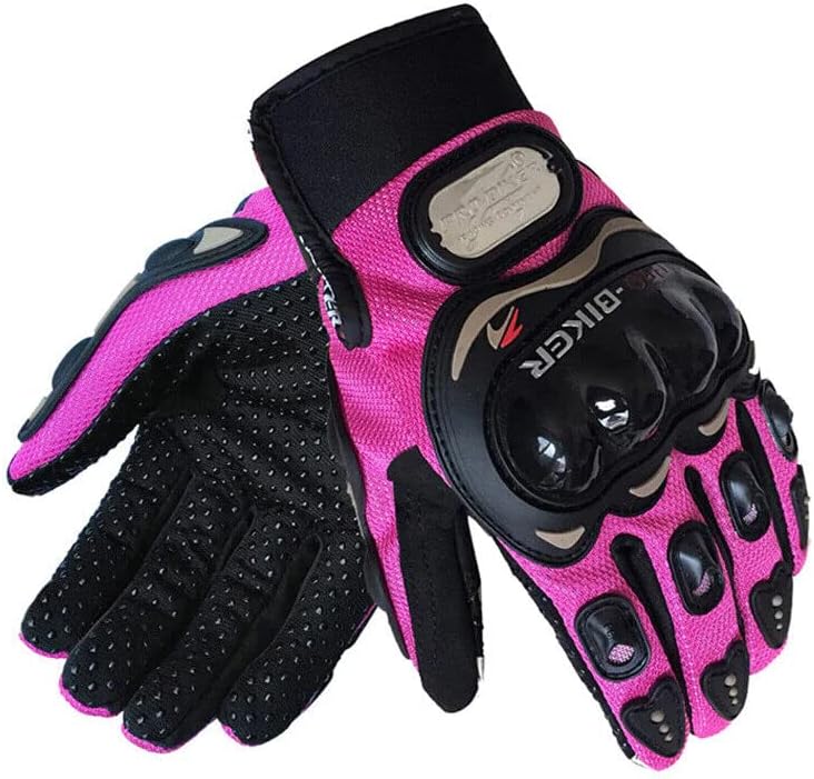 Guanti Moto Traspiranti, Antiscivolo, Touchscreen, Chiusura Regolabile