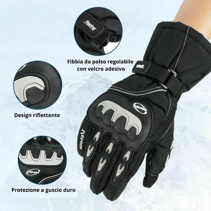 Guanti Moto Invernali Touchscreen Termici Impermeabili Caldi Antivento