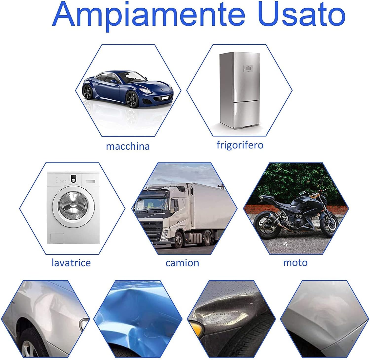 Kit  Rimozione Ammaccature Carrozzeria Auto Moto Tirabolli Pistola Colla 37Pcs