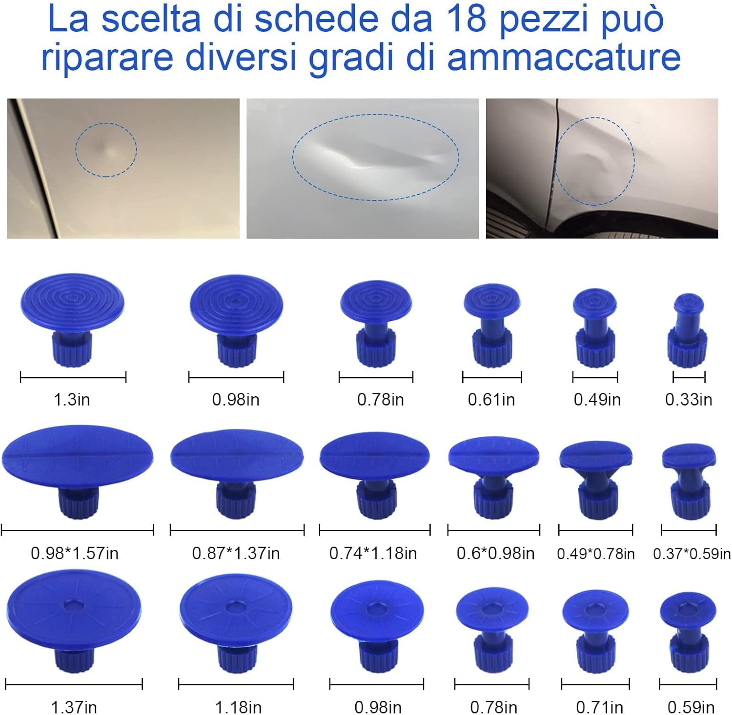 Kit  Rimozione Ammaccature Carrozzeria Auto Moto Tirabolli Pistola Colla 37Pcs