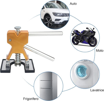 Kit  Rimozione Ammaccature Carrozzeria Auto Moto Tirabolli Pistola Colla 37Pcs
