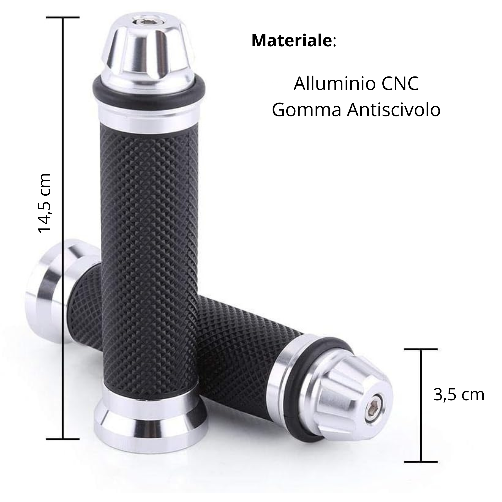Manopole Manubrio Universali Moto Scooter in Alluminio CNC, 22mm-24mm