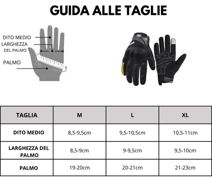 Guanti Moto Touchscreen Traspiranti con Protezione Rigida per Dita e Nocche