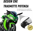 Specchietti Retrovisori Aereodinamici Universali Moto Antiriflesso in Alluminio