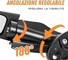 Specchietti Retrovisori Aereodinamici Universali Moto Antiriflesso in Alluminio