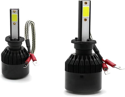 Kit 2 Lampadine Led H1 Luce Bianca Xeno 6000K 12V 60W con Ventola e Dissipatore