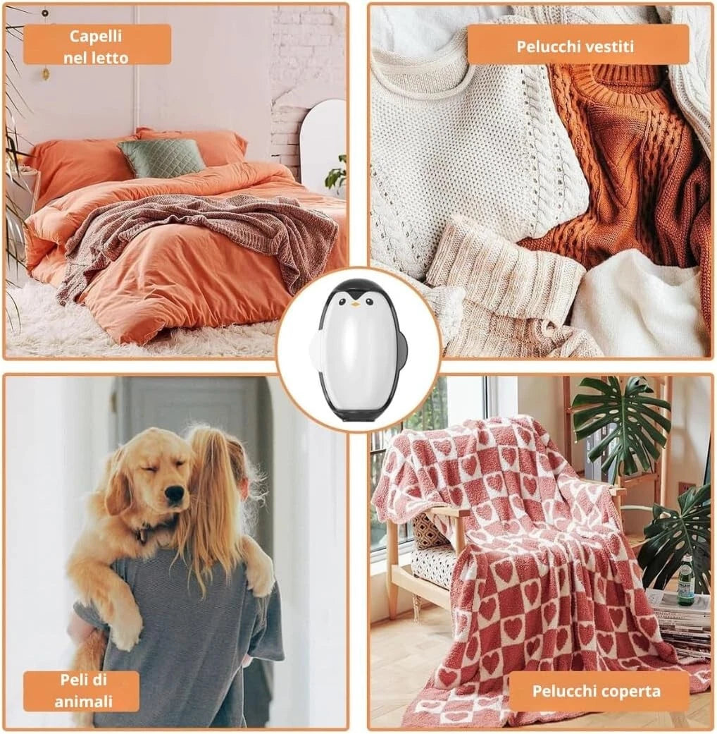 3 Pinguini Leva Pelucchi Maglioni Peli Animali Riutilizzabile Lavabile Portatile  TagmaMotor (345)