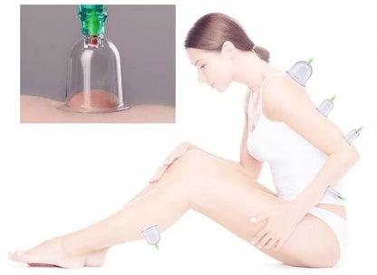 Set 12 Coppette Massaggio Terapia Tradizionale Cinese Coppettazione Sottovuoto