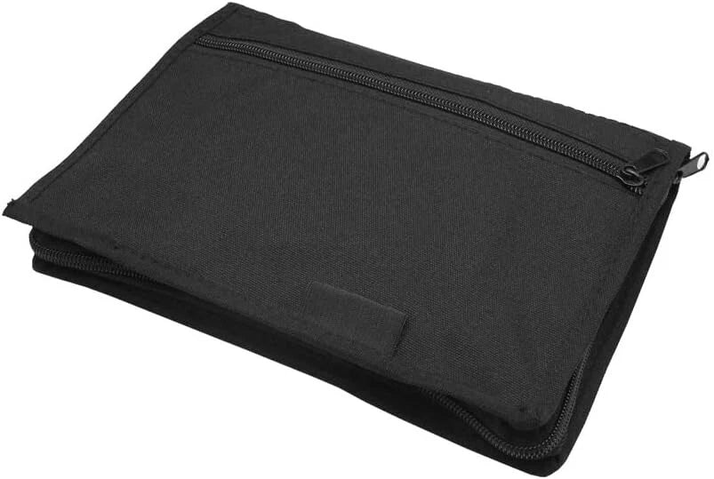 Porta Documenti Auto/Moto Nero per Libretto, Assicurazione con Tasche e Cerniera