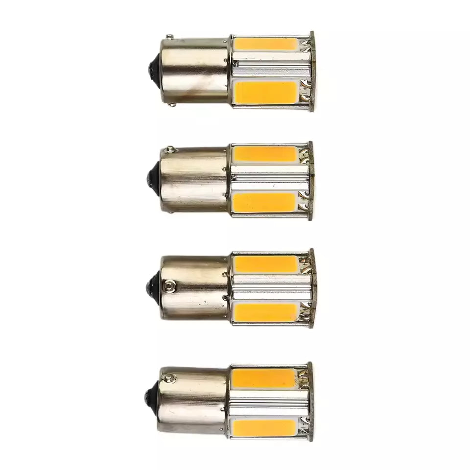 X4 Lampadine a Led BA15S 1156 12V 3500K 5W LED Indicatori di Direzione a 360°