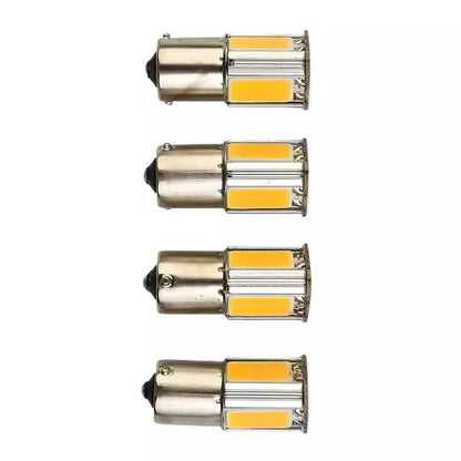 X4 Lampadine a Led BA15S 1156 12V 3500K 5W LED Indicatori di Direzione a 360°