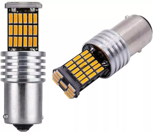 KIT 2 Lampadine a Led P21W BA15S Indicatori di Direzione 12V Colore Luce Arancio
