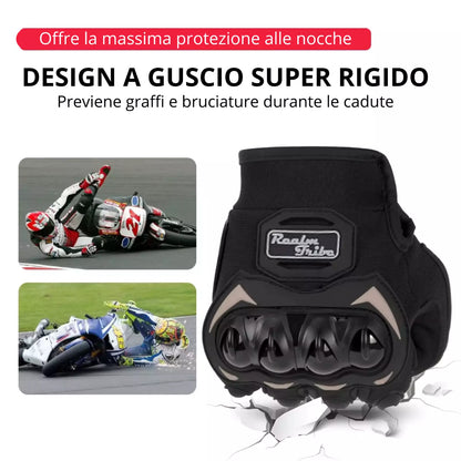 Guanti Moto Estivi Omologati Traspiranti, Antiscivolo, Touchscreen, Regolabili
