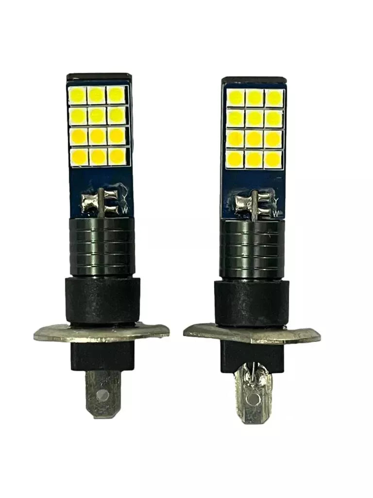 Kit 2 Lampadine 24 Led H1 Bicolore Bianco Giallo 6000K per Luci Fari e Interni