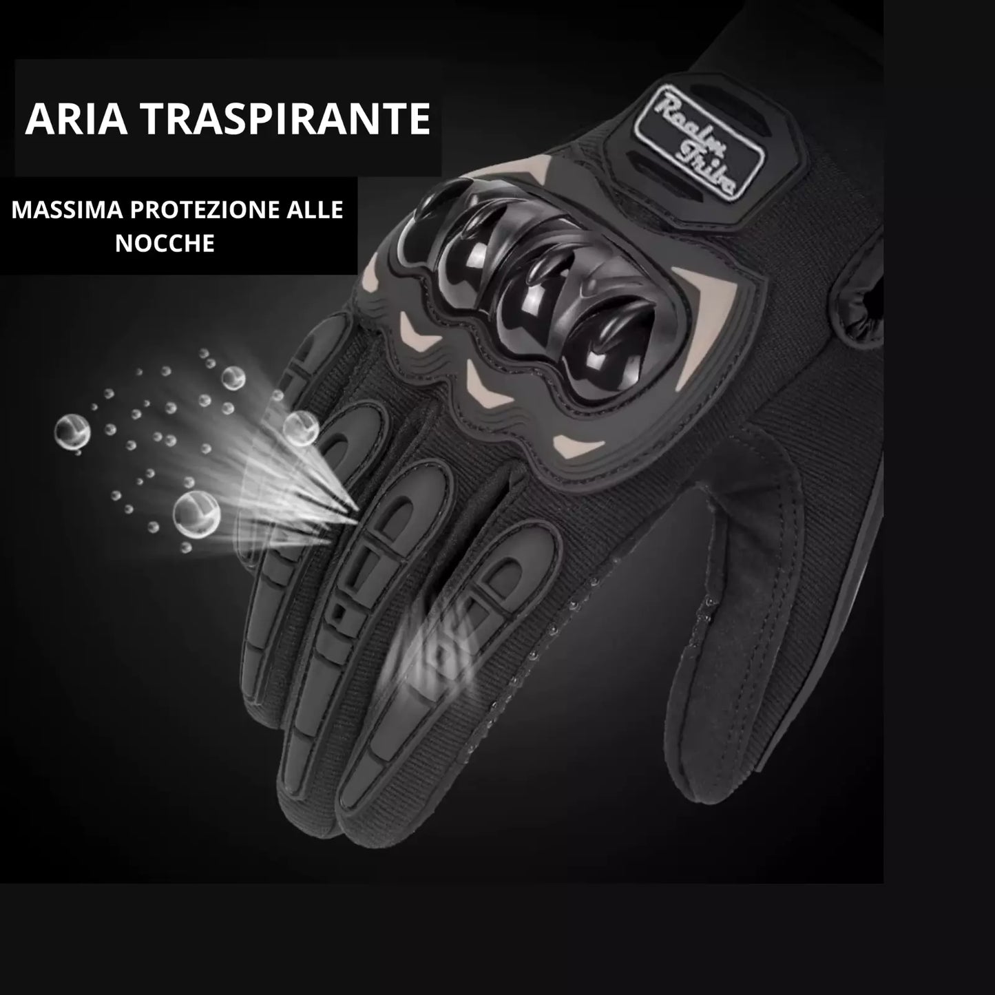 Guanti Moto Estivi Omologati Traspiranti, Antiscivolo, Touchscreen, Regolabili