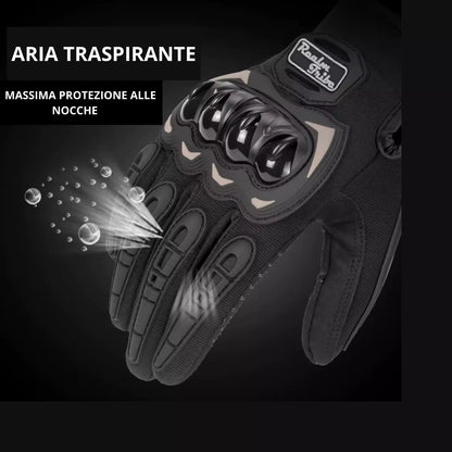 Guanti Moto Estivi Omologati Traspiranti, Antiscivolo, Touchscreen, Regolabili