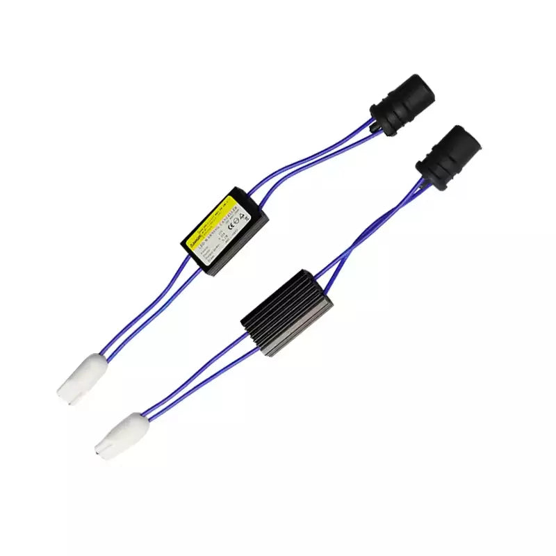 X2 Coppia Resistenza Spegni Spia Lampadina Led T10 W5W No Error 12V Plug&Play