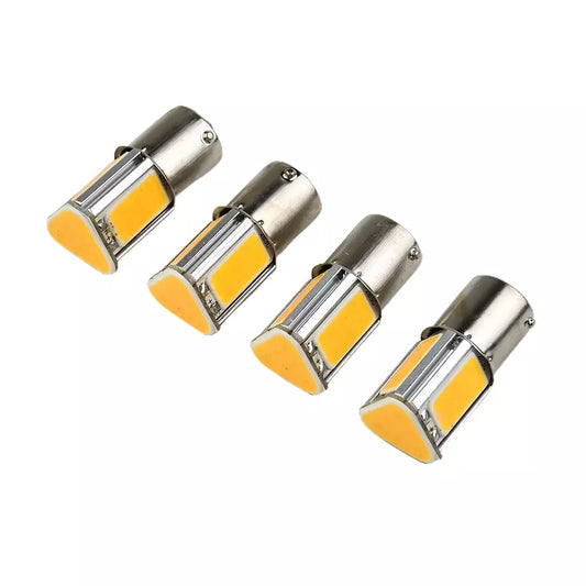 X4 Lampadine a Led BA15S 1156 12V 3500K 5W LED Indicatori di Direzione a 360°