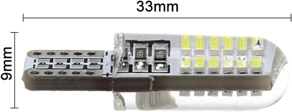 X10 Lampadine Led Interni Light 12V T10 W5W 24SMD Luce Bianca 480LM