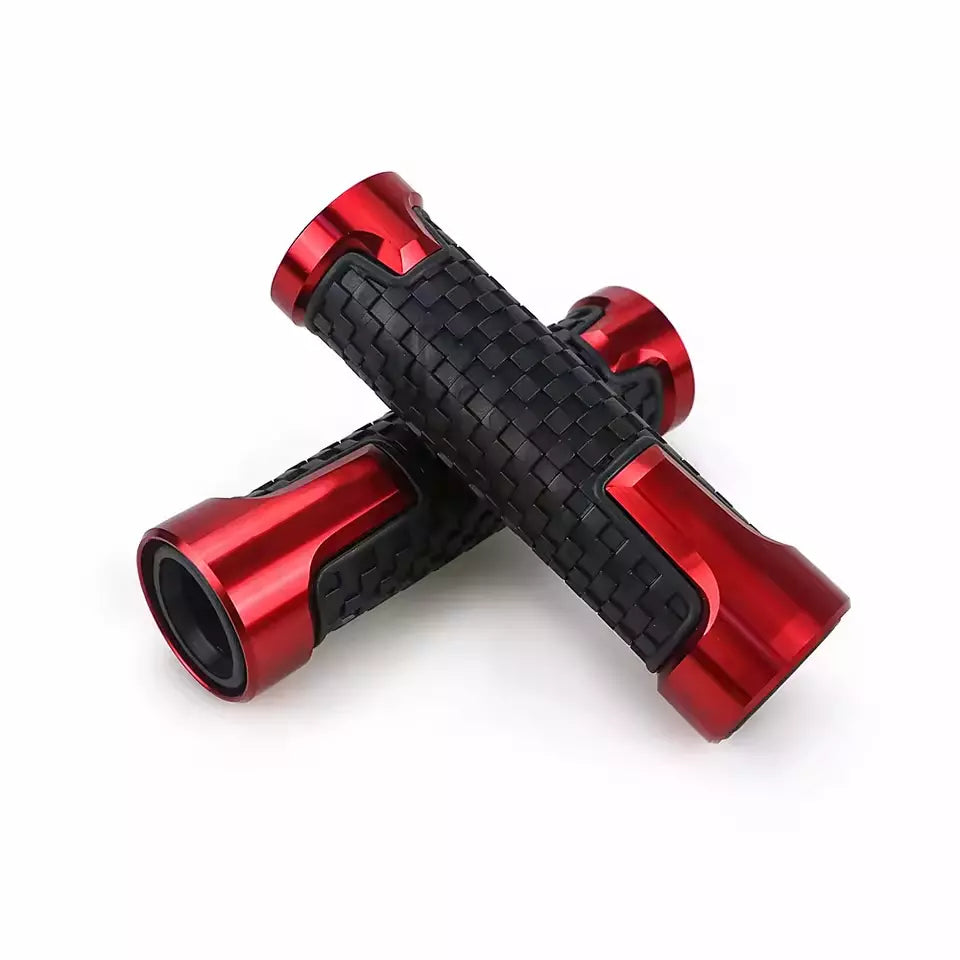 Manopole per Moto Scooter Universali Rosso in Alluminio CNC 22mm-24
