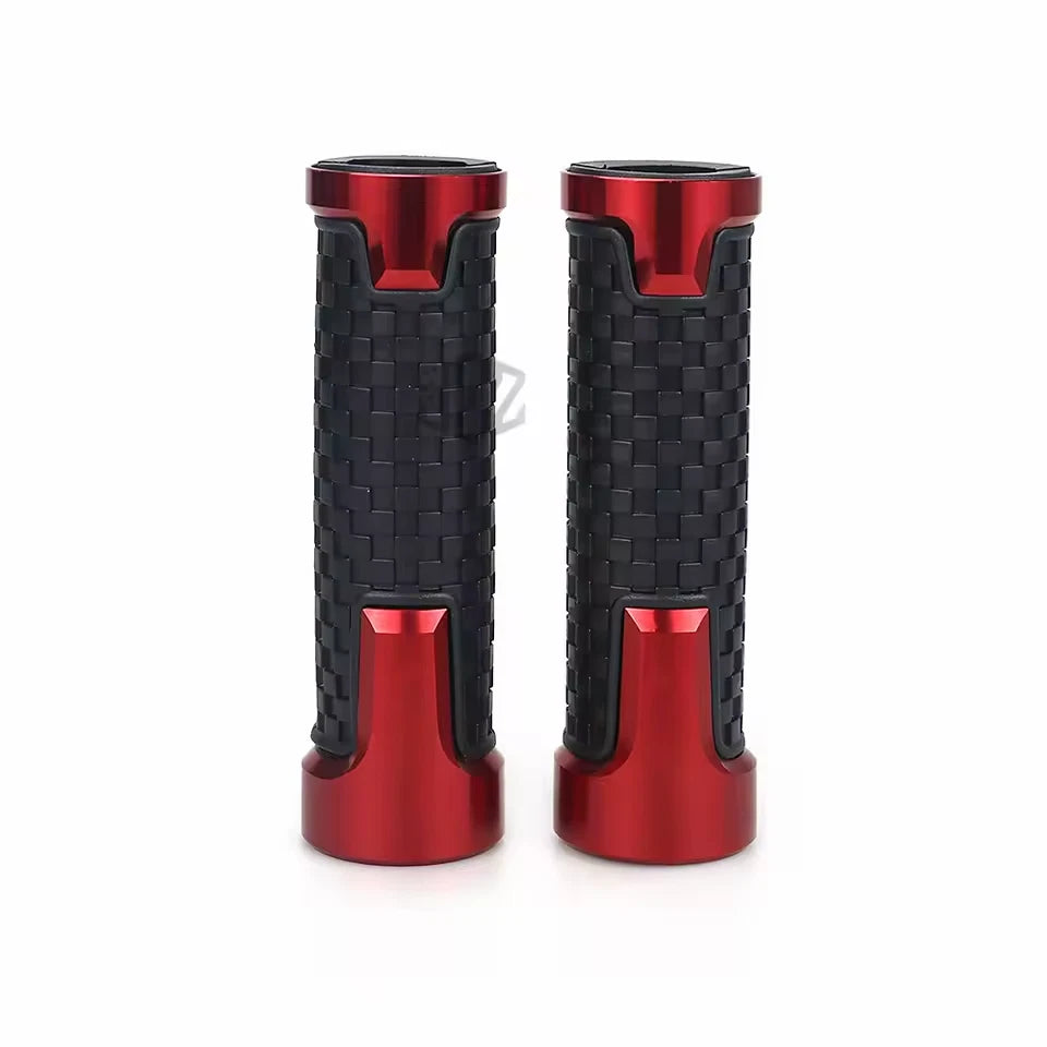Manopole per Moto Scooter Universali Rosso in Alluminio CNC 22mm-24