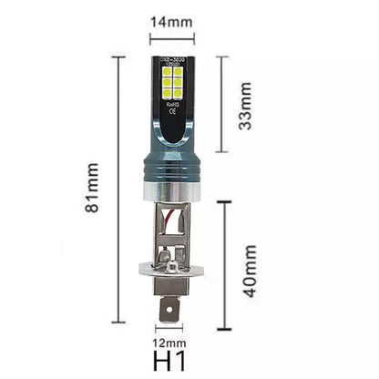 KIT 2 Lampadine H1 CANBUS a LED Fari Auto Moto Lampade Luce Bianca 80W 6000K 12V