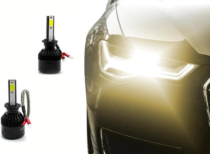 Kit 2 Lampadine Led H1 Luce Bianca Xeno 6000K 12V 60W con Ventola e Dissipatore