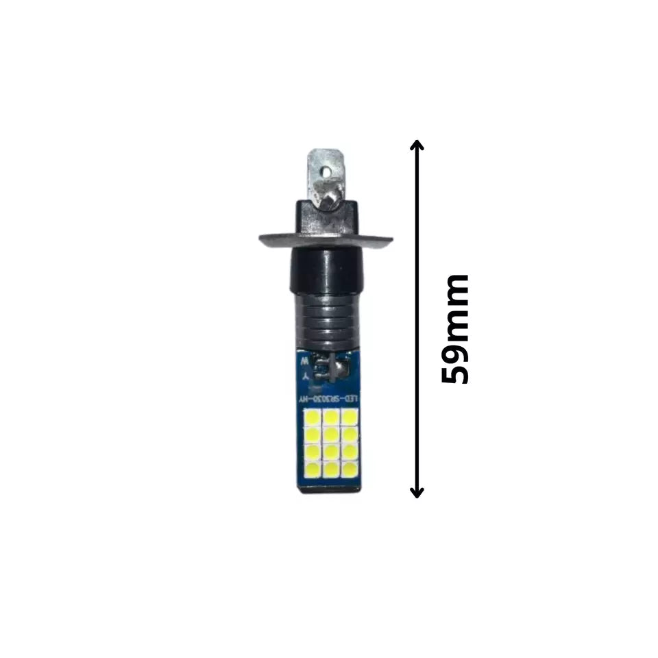 Kit 2 Lampadine 24 Led H1 Bicolore Bianco Giallo 6000K per Luci Fari e Interni