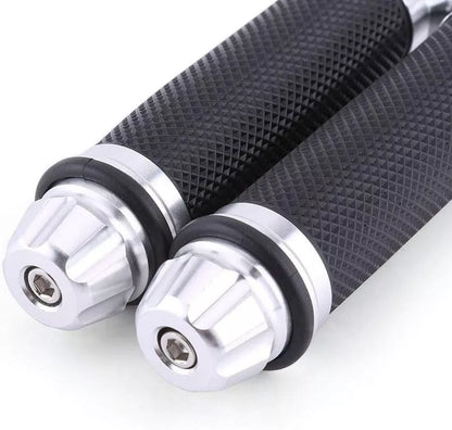 Manopole Manubrio Universali Moto Scooter in Alluminio CNC, 22mm-24mm, Grigio