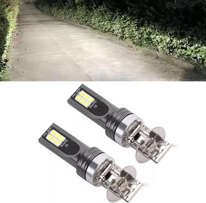 Kit Lampadine LED H3 Luce Bianca 6500-7500K 12V-24V per Fari Auto 12 Led