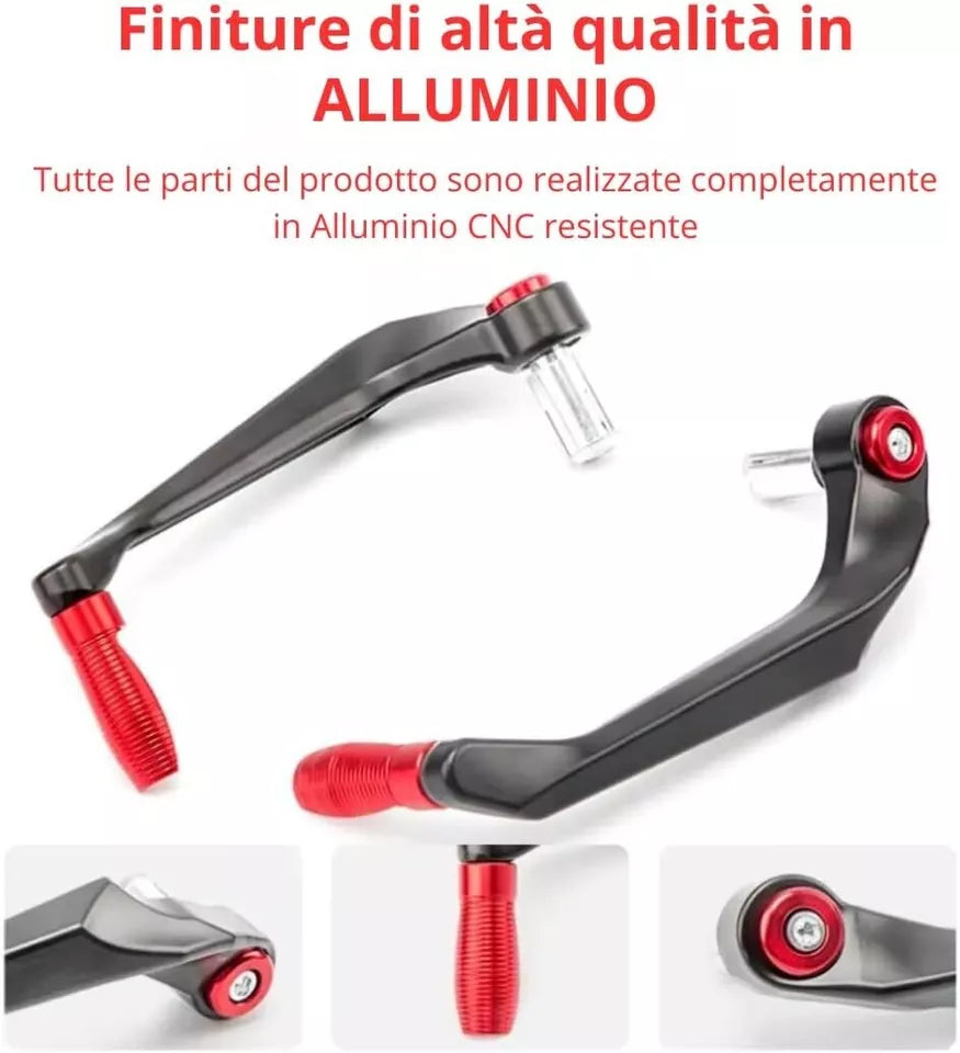 Ne hai uno da vendere? Vendine uno simile  Condividi Paraleve Moto/Scooter Rosse Universali 22mm per Freno/Frizione in Alluminio CNC