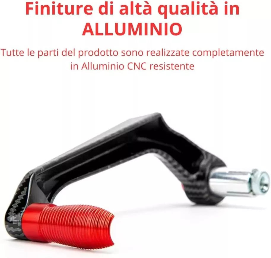 Paraleve Moto Carbon Look Universali 22mm per Freno e Frizione in Alluminio CNC