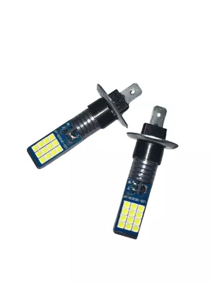 Kit 2 Lampadine 24 Led H1 Bicolore Bianco Giallo 6000K per Luci Fari e Interni