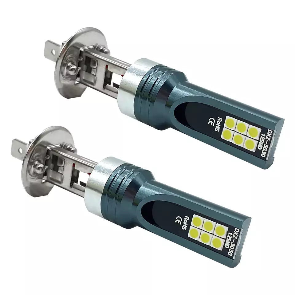 KIT 2 Lampadine H1 CANBUS a LED Fari Auto Moto Lampade Luce Bianca 80W 6000K 12V