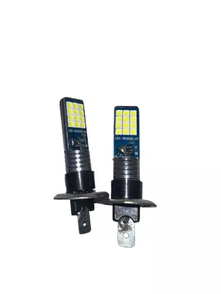 Kit 2 Lampadine 24 Led H1 Bicolore Bianco Giallo 6000K per Luci Fari e Interni