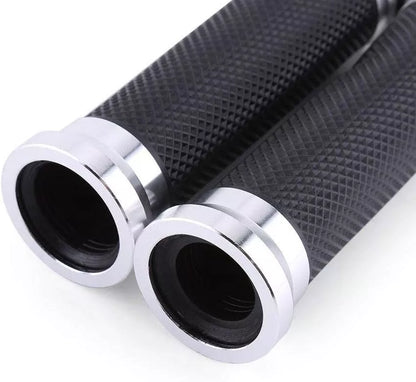 Manopole Manubrio Universali Moto Scooter in Alluminio CNC, 22mm-24mm, Grigio