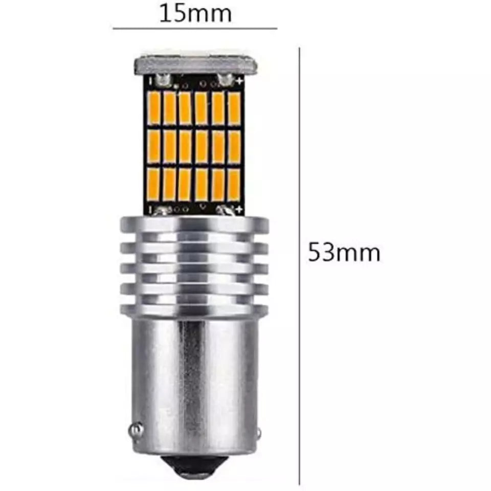 KIT 2 Lampadine a Led P21W BA15S Indicatori di Direzione 12V Colore Luce Arancio