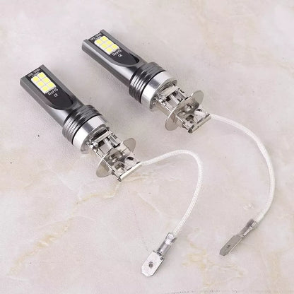 Kit Lampadine LED H3 Luce Bianca 6500-7500K 12V-24V per Fari Auto 12 Led