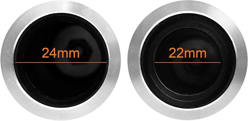 Manopole Manubrio Universali Moto Scooter in Alluminio CNC, 22mm-24mm, Grigio