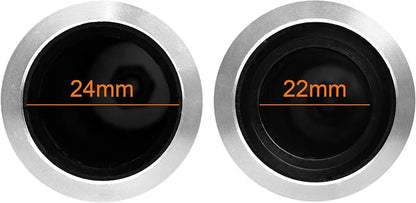 Manopole Manubrio Universali Moto Scooter in Alluminio CNC, 22mm-24mm, Grigio