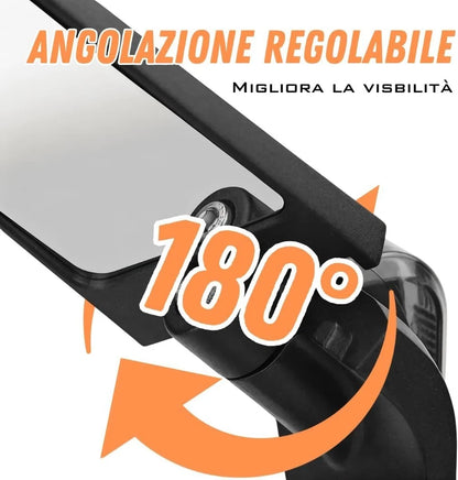 Specchietti Retrovisori Moto Universali con Frecce LED, Design Aerodinamico