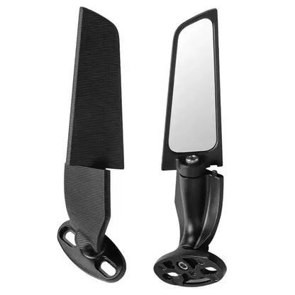 SPECCHIETTI RETROVISORI MOTO ALI AERODINAMICI UNIVERSALI IN ALLUMINIO CNC